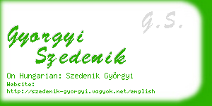 gyorgyi szedenik business card
