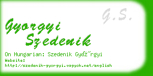 gyorgyi szedenik business card